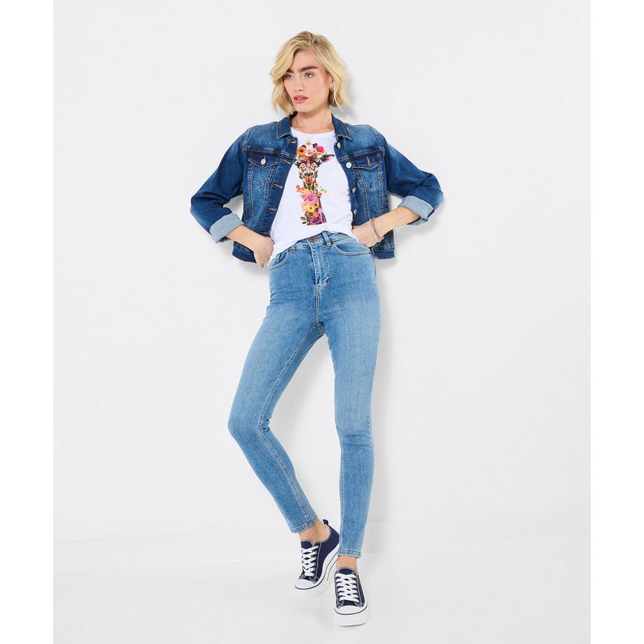 Joe Browns T-Shirt mit Blumen Giraffenmotiv  