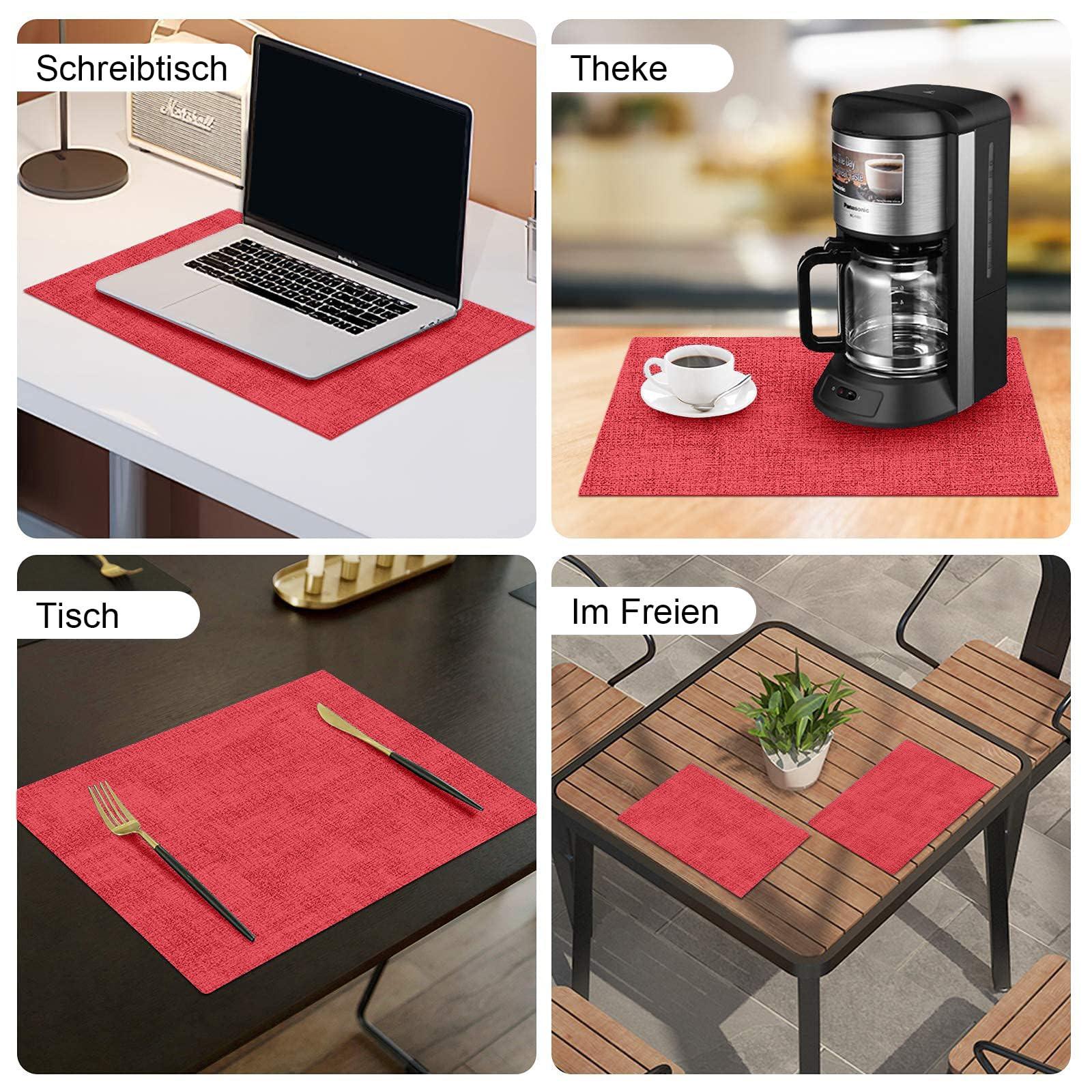 Alopini Tischsets Waschbar 6er Set, Wasserdichtes Tischset, Schönes Tischset  