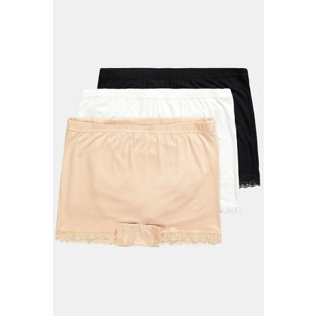 Ulla Popken Lot de 3 Culottes Dentelle Viscose de Bambou  