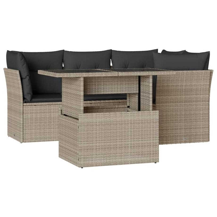 set divano da giardino Polirattan