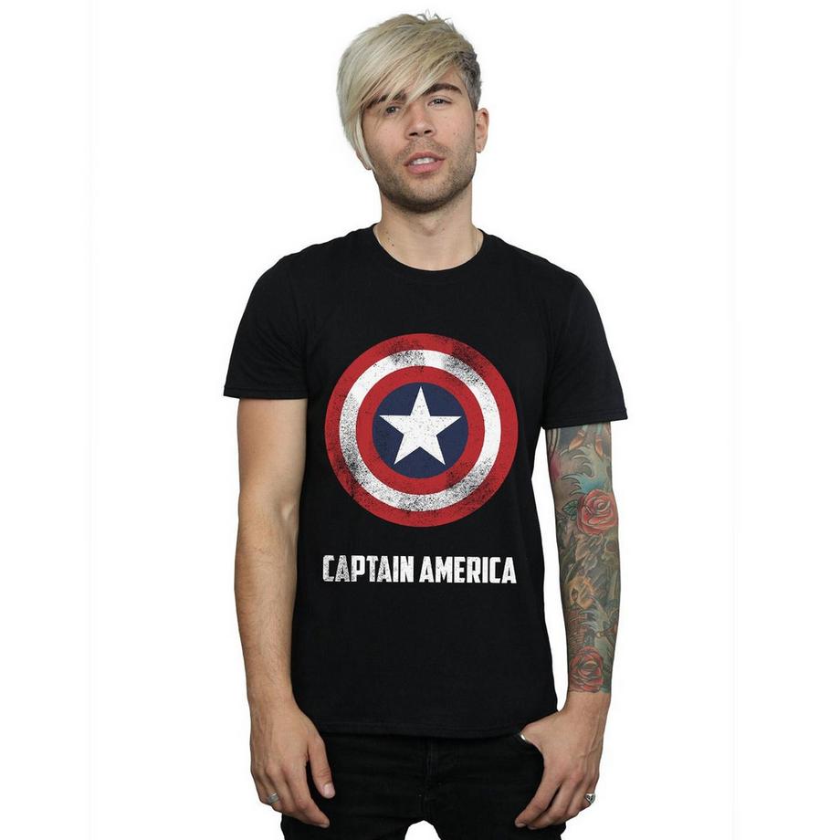MARVEL Captain America Distressed Shield T-Shirt  