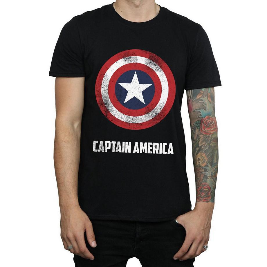 MARVEL Captain America Distressed Shield T-Shirt  