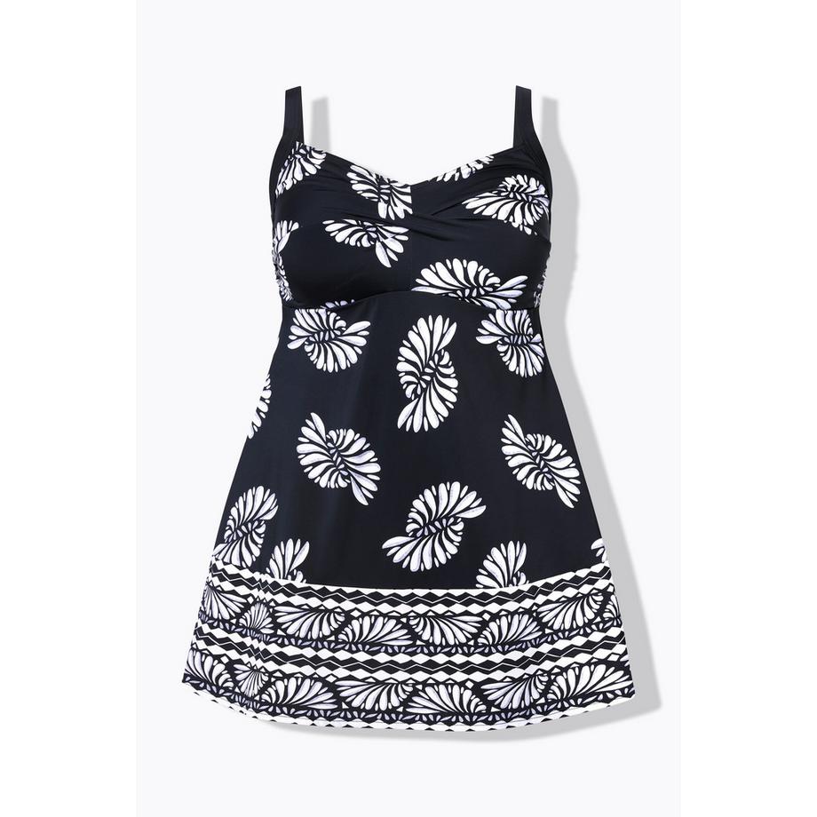 Ulla Popken Robe de Bain Bonnets Souples Bretelles Ajustables Recyclée  