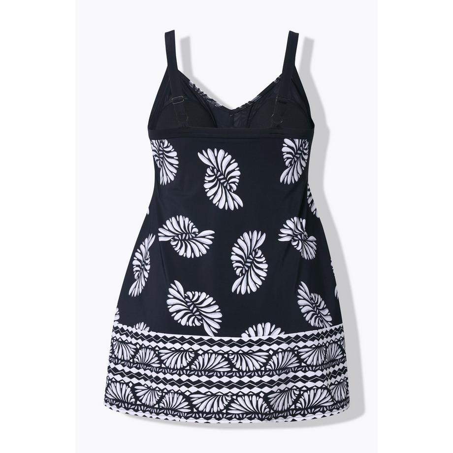 Ulla Popken Robe de Bain Bonnets Souples Bretelles Ajustables Recyclée  