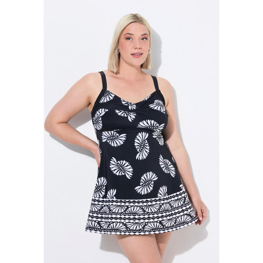 Ulla Popken Robe de Bain Bonnets Souples Bretelles Ajustables Recyclée  