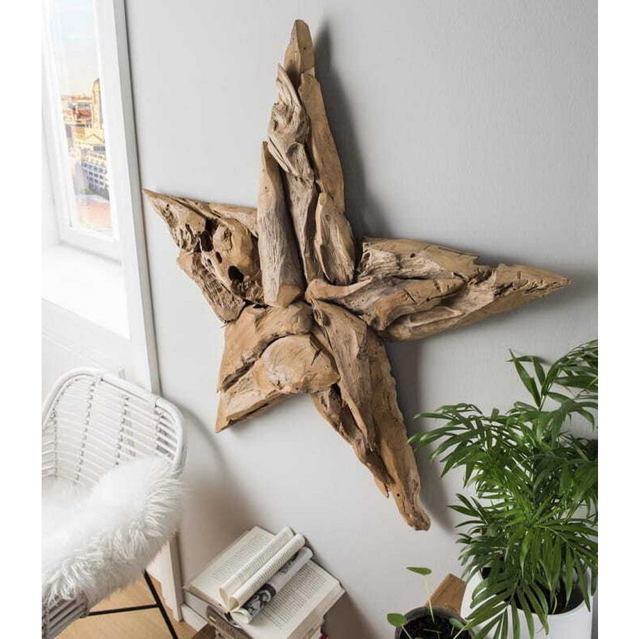 Wanddekoration Stern handgefertigt 90x90