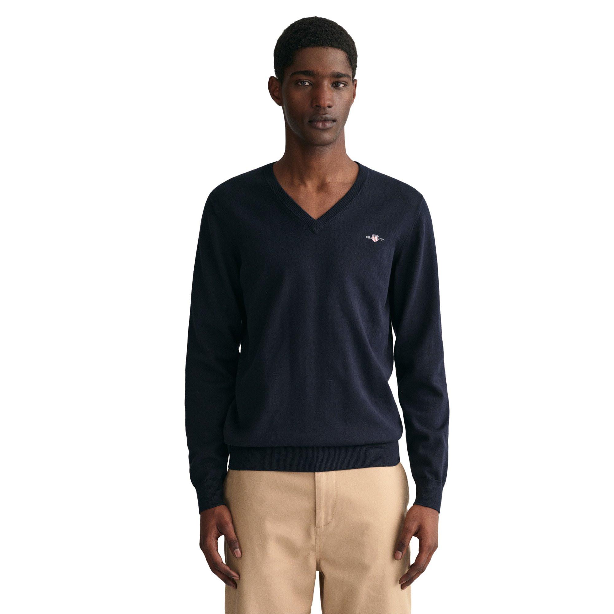 GANT Classic Cotton V-Neck Strickpullover  