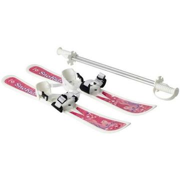 Luge Skiset Sno Kids avec bâtons Rose