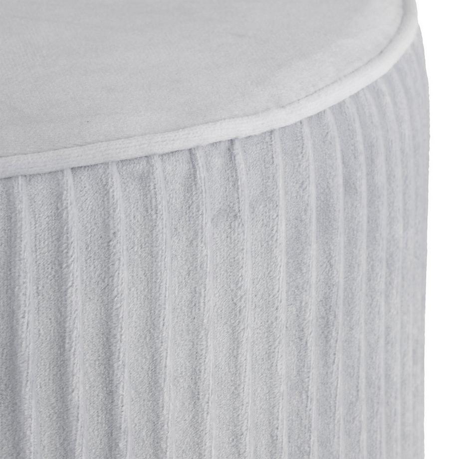 Northix Tabouret en velours avec pieds dorés  