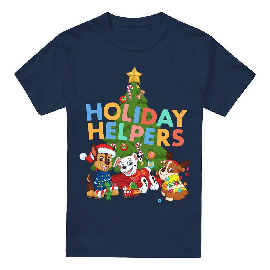 PAW PATROL Holiday Helpers Weihnachtliches Design T-Shirt  
