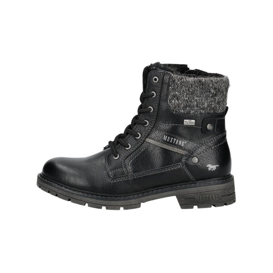 Mustang Bottines à lacets avec bordure tricotée  