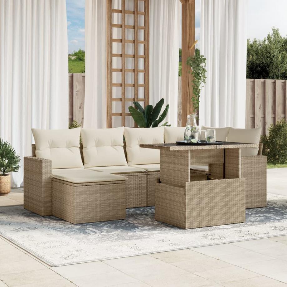 VidaXL set divano da giardino Polirattan  
