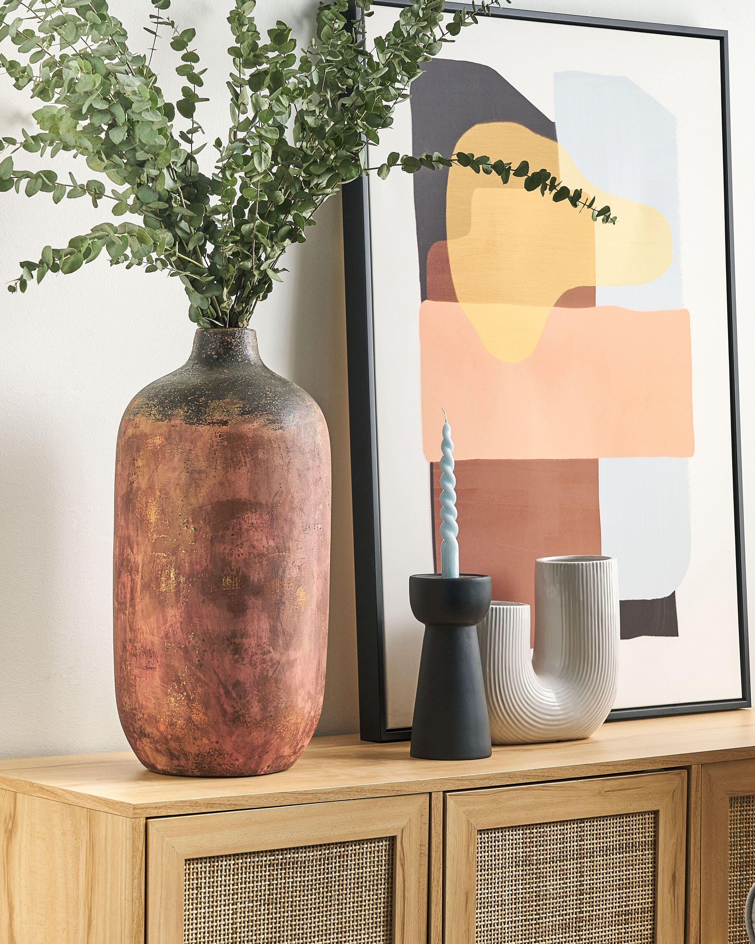 Beliani Vase à fleurs en Terre cuite Rustique SARAGOSSA  