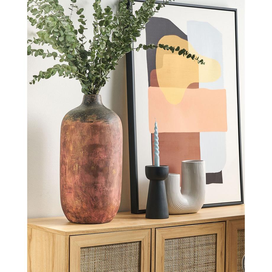 Beliani Blumenvase aus Terrakotta Rustikal SARAGOSSA  