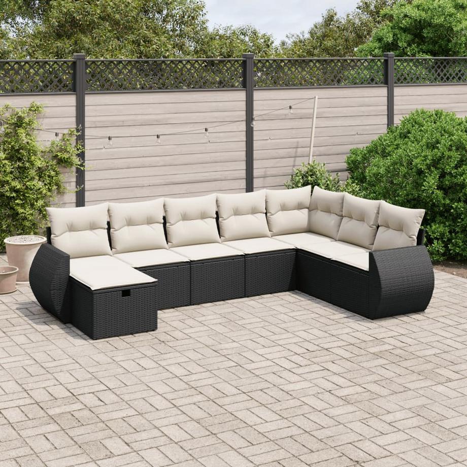 VidaXL set divano da giardino Polirattan  