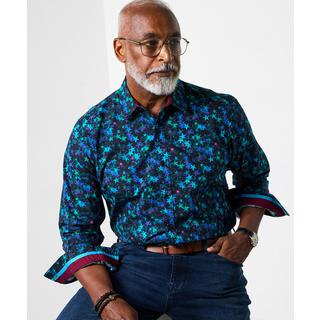 Joe Browns Langarmhemd mit klassischem Kragen Sternenmuster  