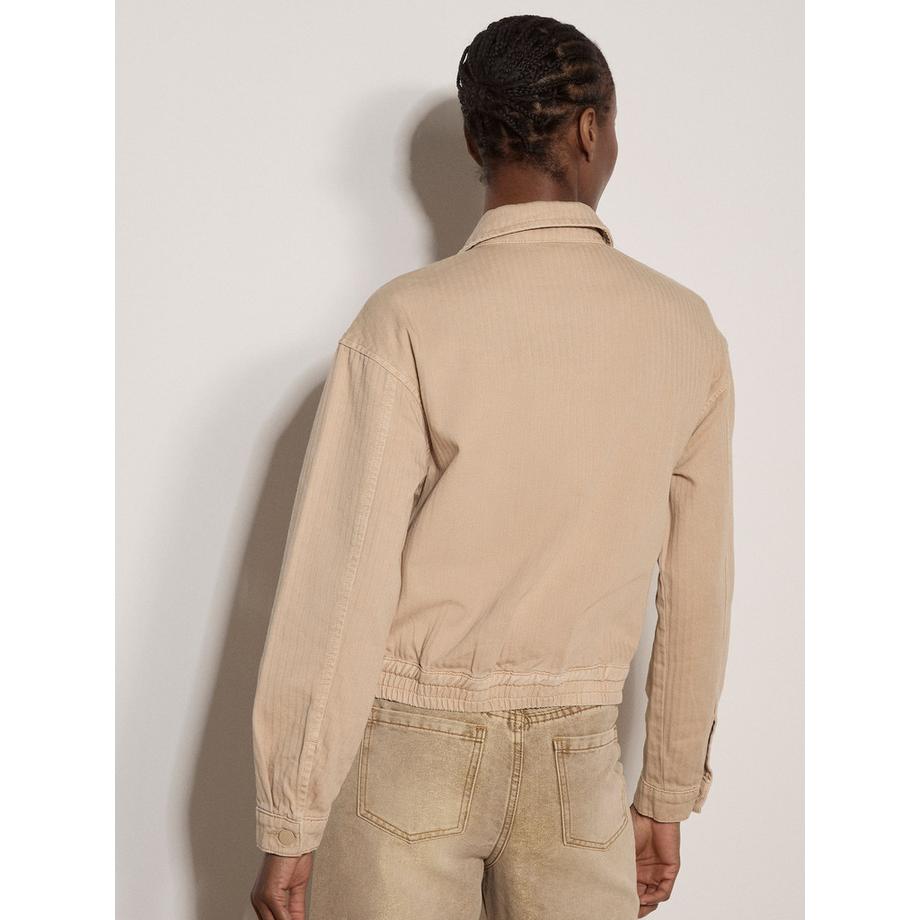 APRICOT Baumwoll Bomberjacke mit Fischgrätenmuster  