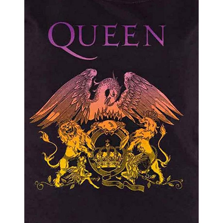 Queen Gradient Crest Grafik T-Shirt  
