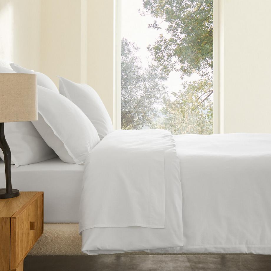 Housse de couette en satin de coton lavé