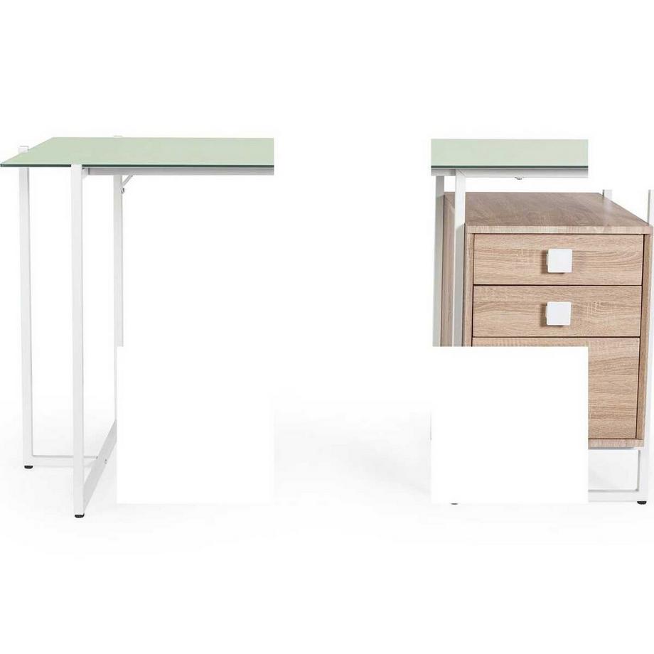 mutoni Scrivania Thomas bianco naturale 142x69  