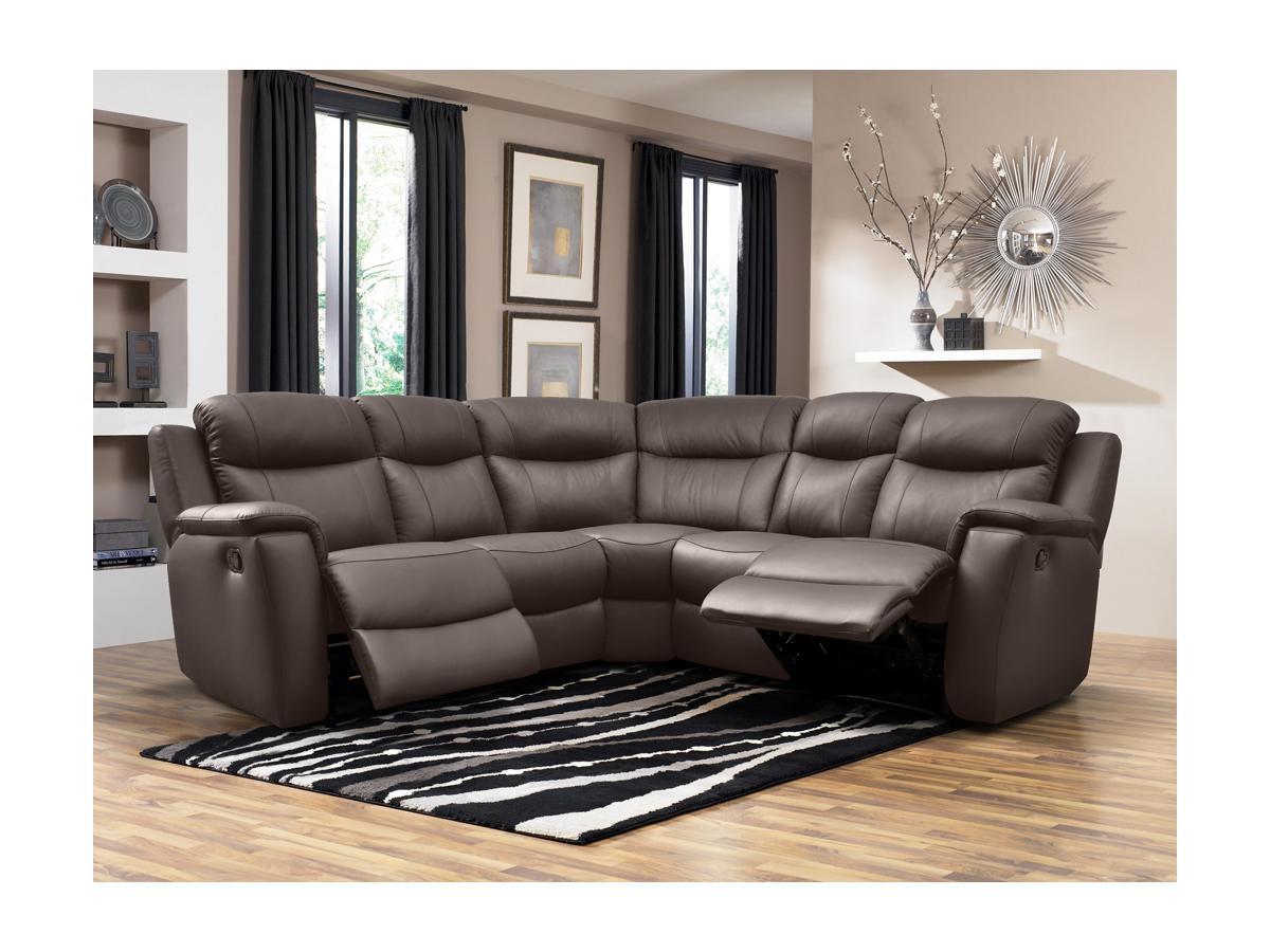 Vente-unique Relaxsofa Leder Ecksofa EVASION  