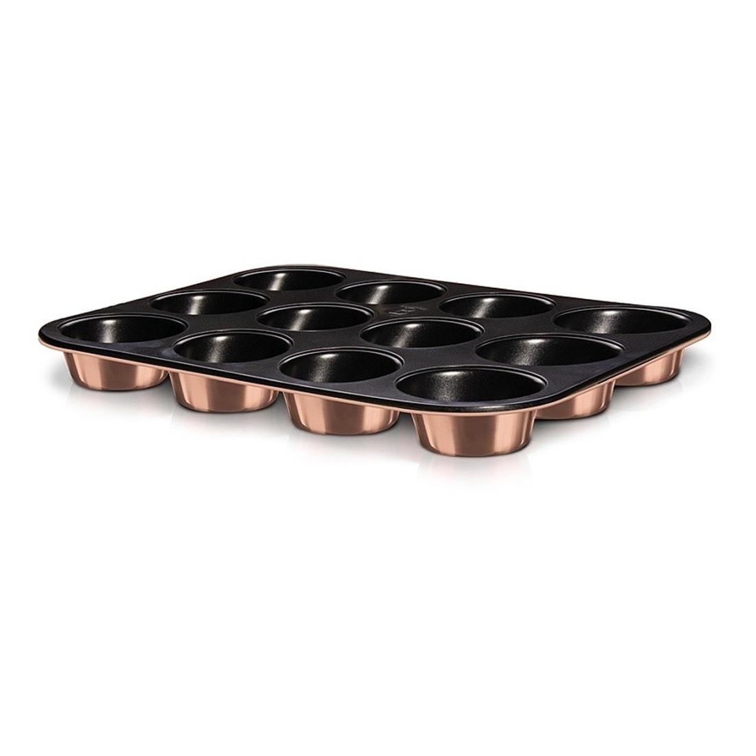 Berlinger Haus  Muffin-und Cupcake Backform für 12 Stk. 35x26.5x3cm Rose Gold Edition 