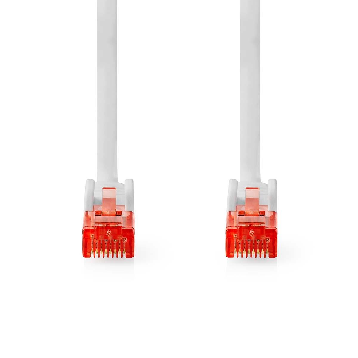 Nedis  CAT6 Câble réseau | RJ45 mâle | RJ45 mâle | U/UTP | 2.00 m | Rond | PVC | Blanc | Etiquette 
