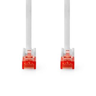 Nedis  CAT6 Câble réseau | RJ45 mâle | RJ45 mâle | U/UTP | 2.00 m | Rond | PVC | Blanc | Etiquette 