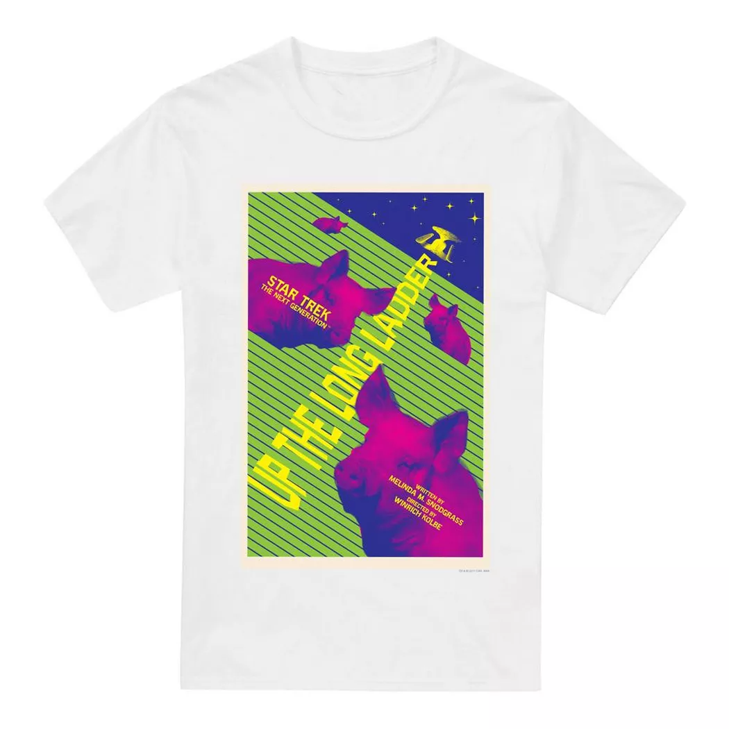 Star Trek - The Next Generation Season 2 Episode 18 TShirt, für Herren, Weiss, Größe 4XL