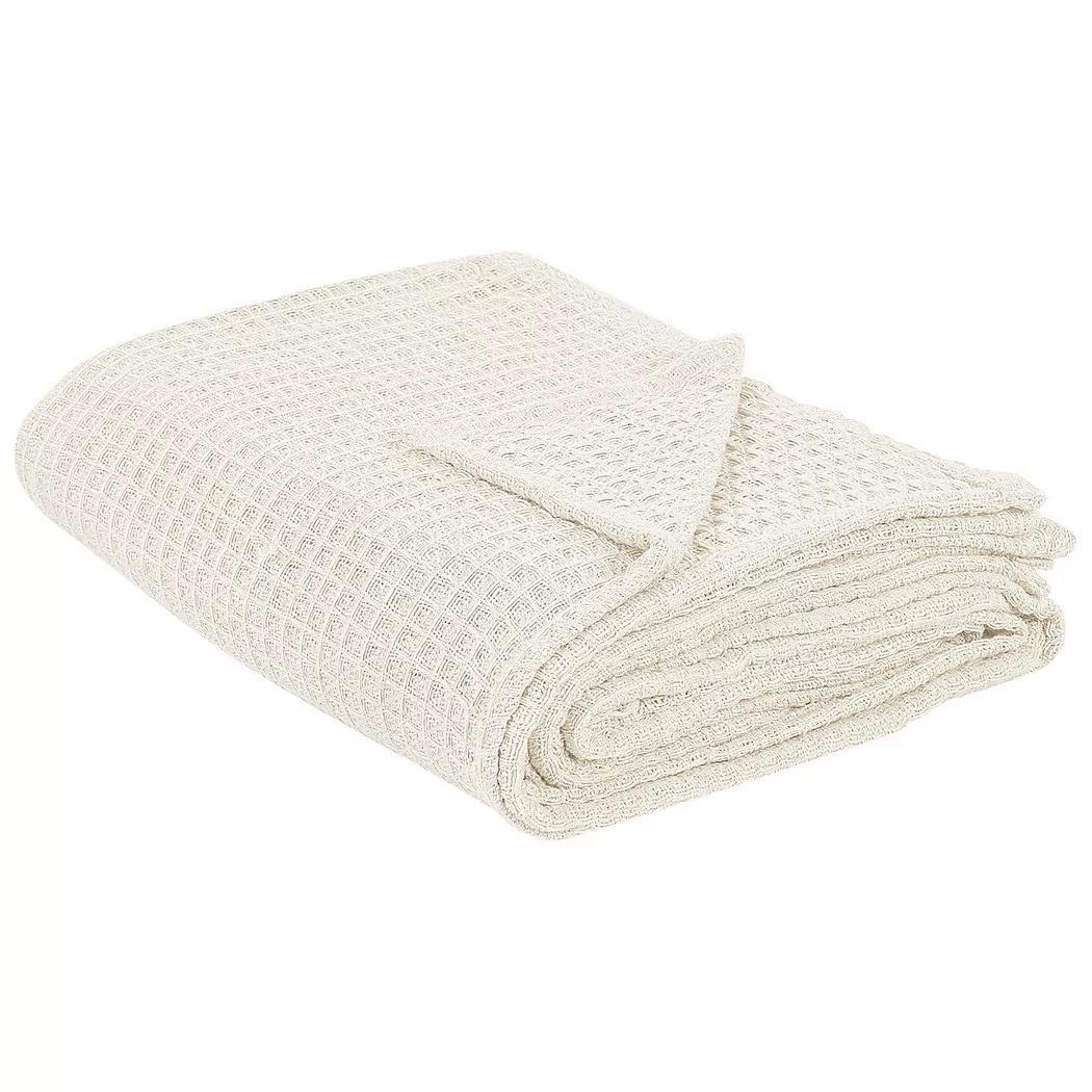 Beliani - Tagesdecke aus Baumwolle  CHAGYL, CHAGYL Baumwoll Tagesdecke, 240 x 220 cm, Baumnuss