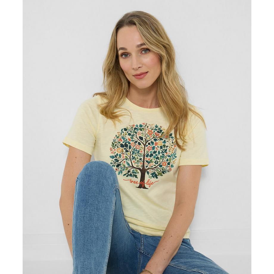 Joe Browns T-Shirt mit floralem Baummotiv  