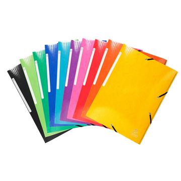 Chemise à élastiques 3 rabats Maxi capacity carte lustrée pelliculée 425gm2 Iderama A4 - x 25