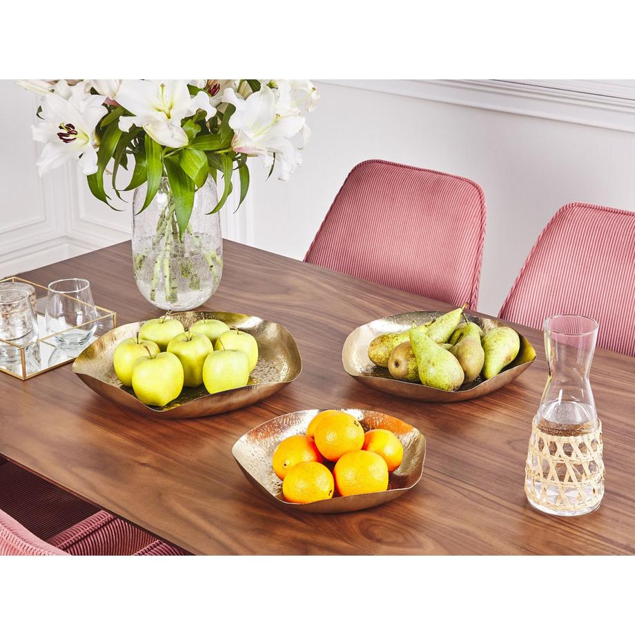 Beliani Lot de 3 boîtes à bibelots en Métal Glamour UJUNG  