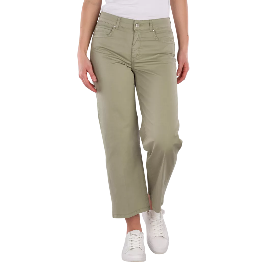 Angels - Linn 5-Pocket Pants Relaxed Fit Summer Cotton, für Damen, Olivegrün, Größe 26