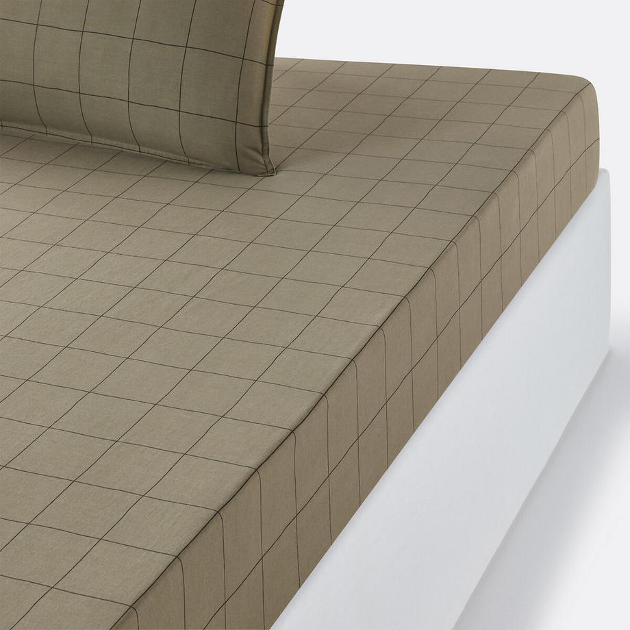 Drap-housse coton lavé bonnet 25 cm