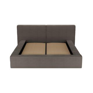 PASCAL MORABITO Lit coffre 180 x 200 cm - Velours côtelé - Taupe - TIMANO de Pascal Morabito  