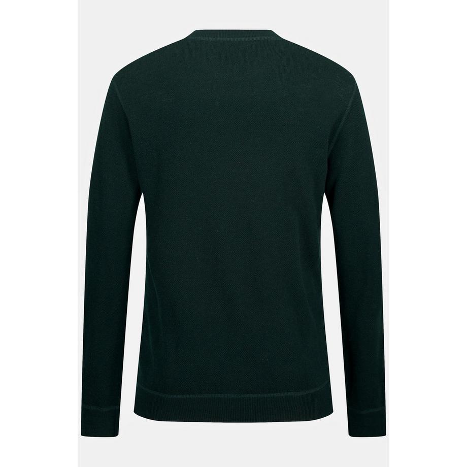 JP1880 Wollmix Rundhals Pullover mit Details  