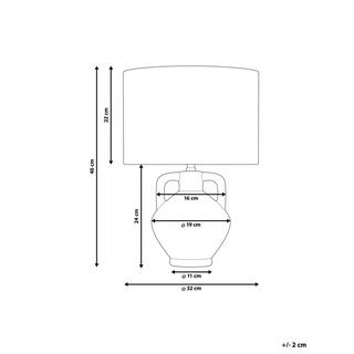 Beliani Tischleuchte aus Keramik Modern LABRADA  