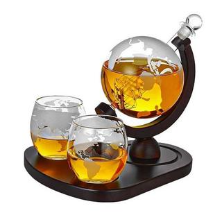 Mikamax Decanter con due bicchieri e vassoio - Spedizione in globo  