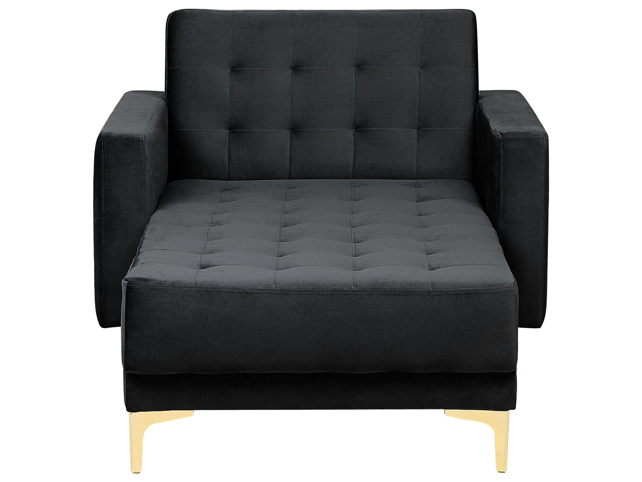 Beliani Chaiselongue aus Samtstoff Modern ABERDEEN  