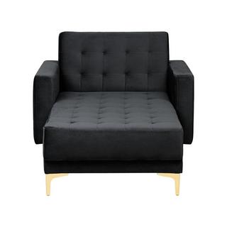 Beliani Chaiselongue aus Samtstoff Modern ABERDEEN  