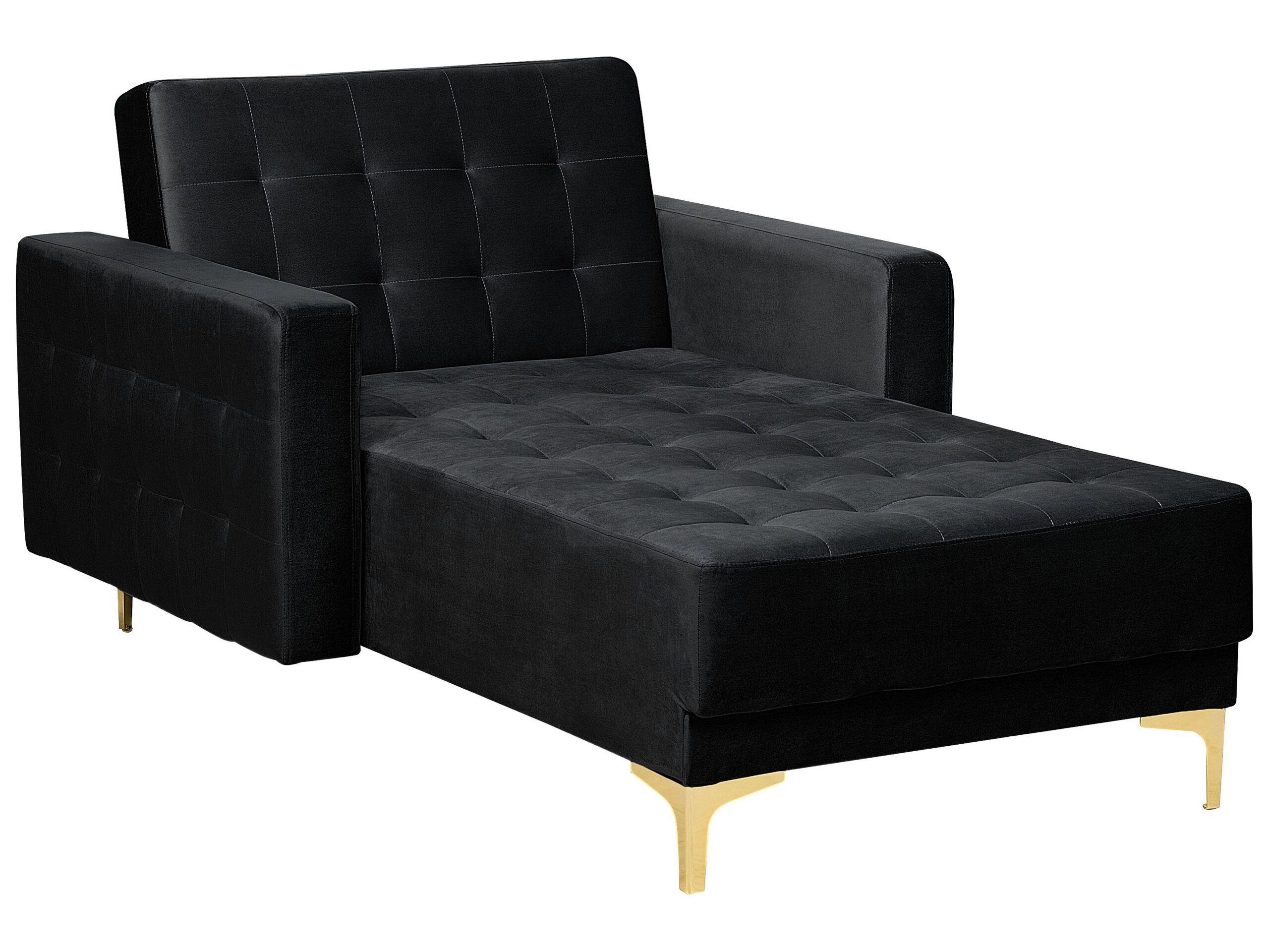 Beliani Chaiselongue aus Samtstoff Modern ABERDEEN  