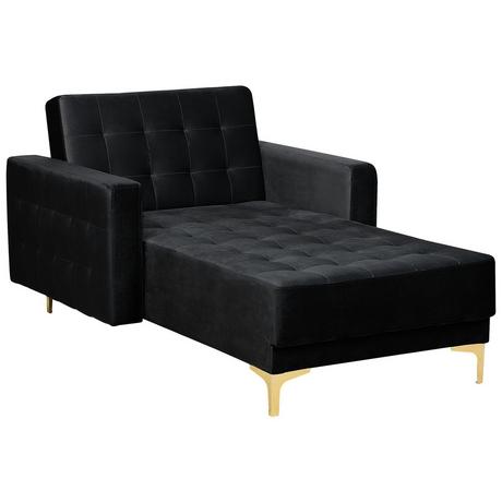 Beliani Chaiselongue aus Samtstoff Modern ABERDEEN  