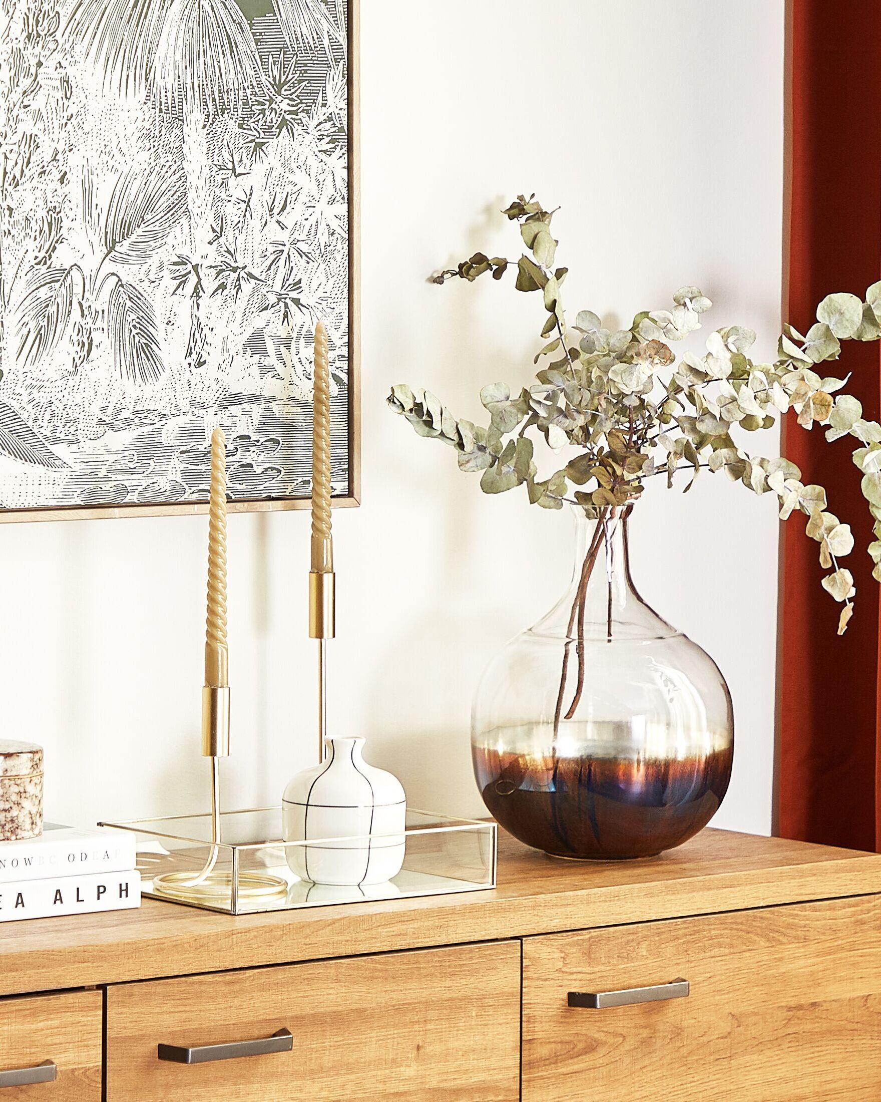 Beliani Vaso da fiori en Vetro Moderno RAZALA  