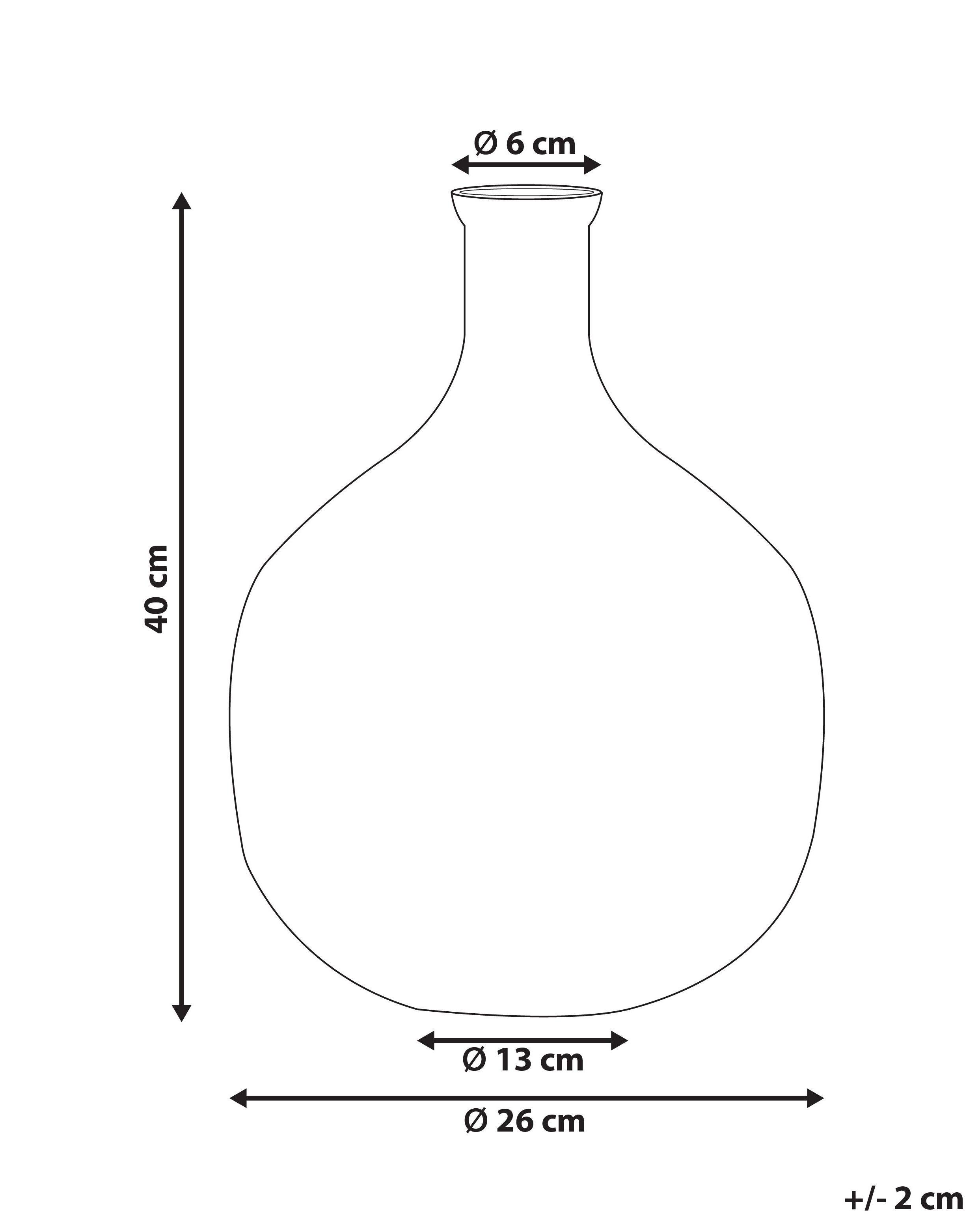 Beliani Vase à fleurs en Verre Moderne RAZALA  