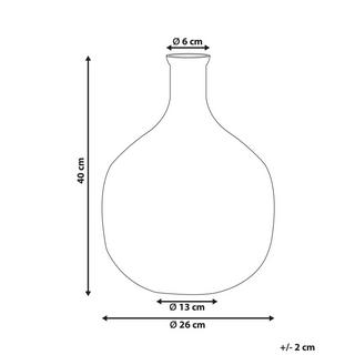 Beliani Vase à fleurs en Verre Moderne RAZALA  