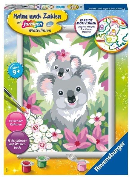 Ravensburger  Ravensburger Malen nach Zahlen 28984 - Süße Koalas – Kinder ab 9 Jahren 