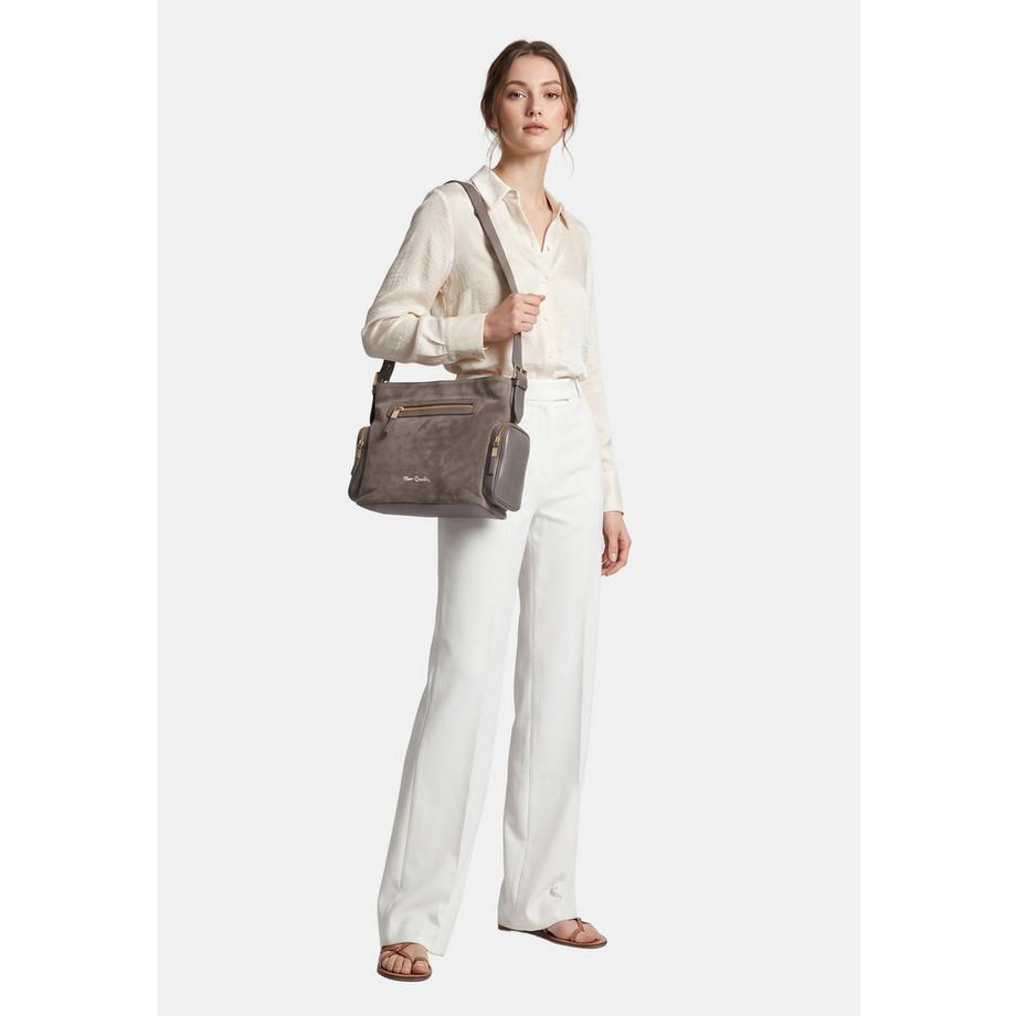 pierre cardin Schultertasche mit vorderer Reißverschlusstasche  