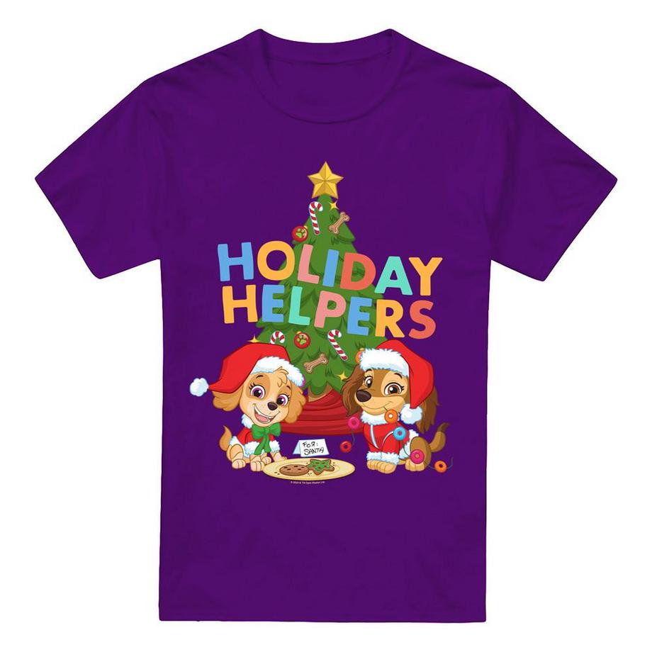 PAW PATROL Holiday Helpers Weihnachtliches Design T-Shirt  