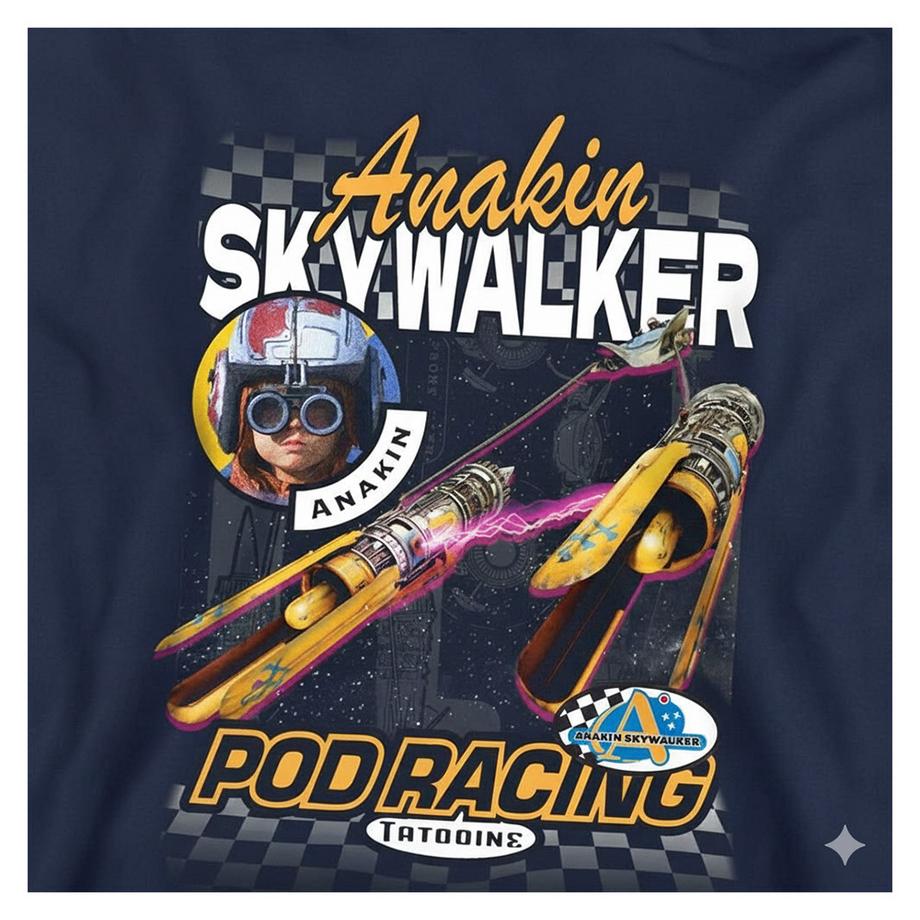 STAR WARS  Tatooine Pod Racing Felpa Con Cappuccio Anakin Skywalker 